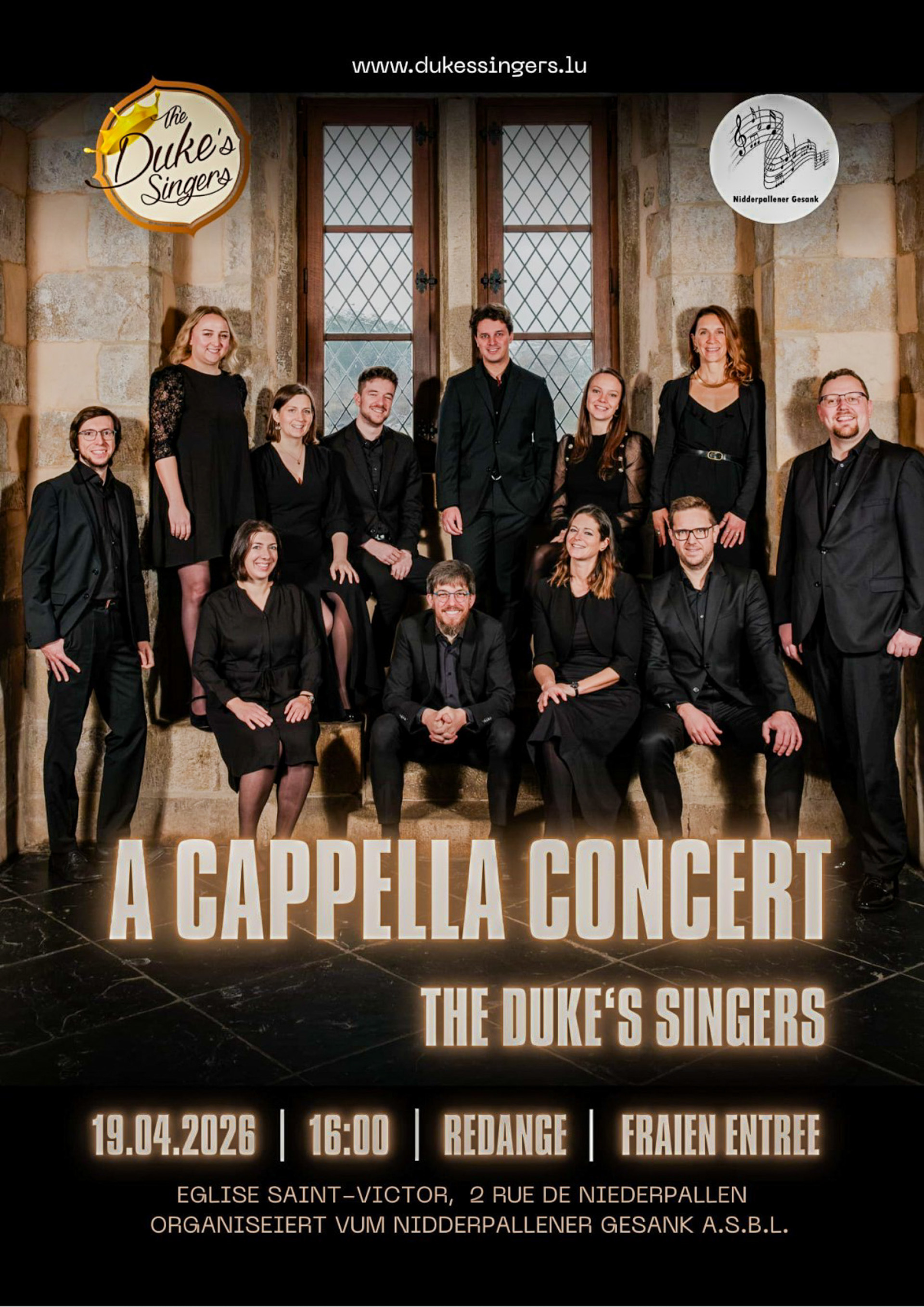 A CAPPELLA CONCERT - THE DUKE'S SINGERS org. Nidderpallener Gesank